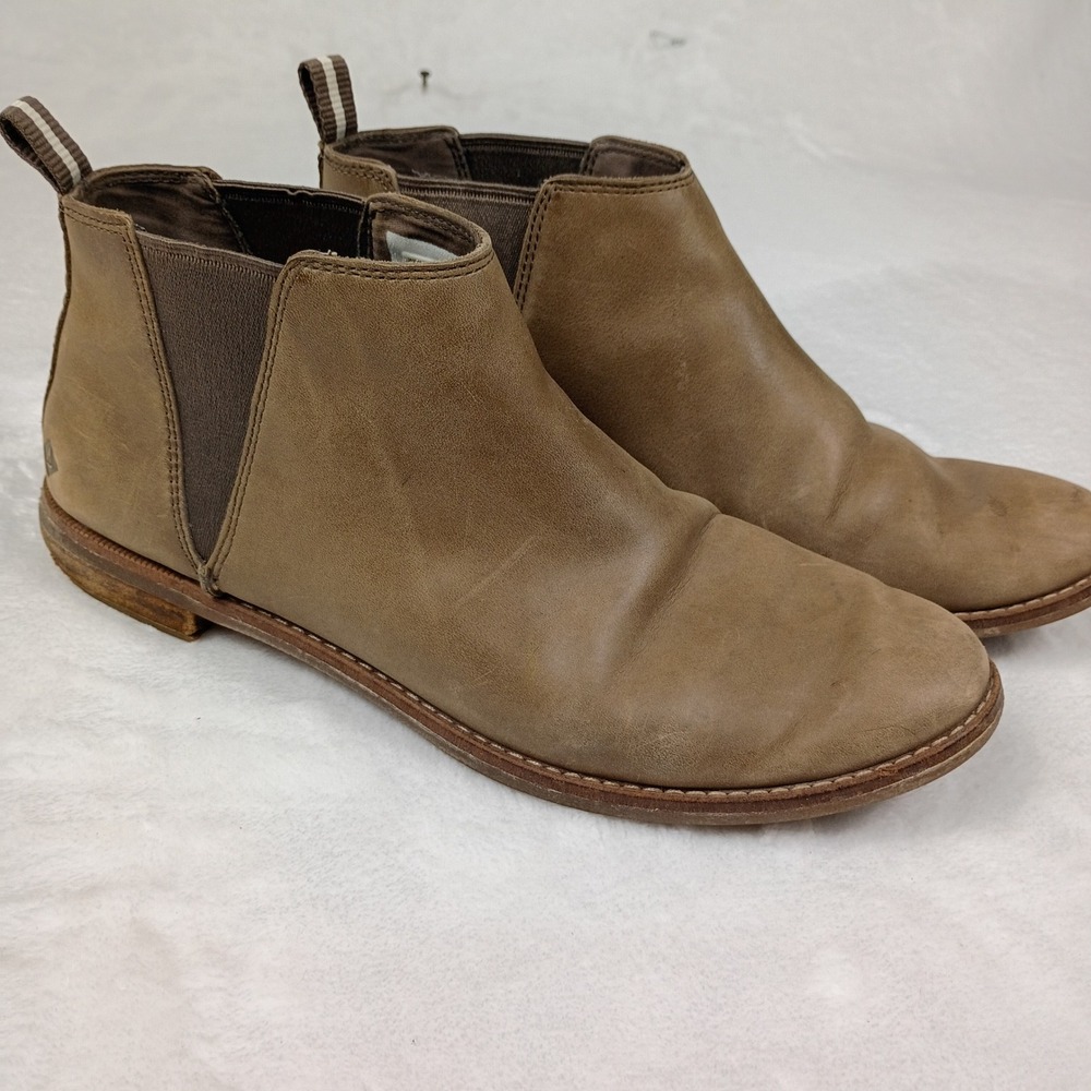 Sperry Top-Sider Seacoast Chelsea Boots  Leather Ankle witchy cottage Womens 8.5